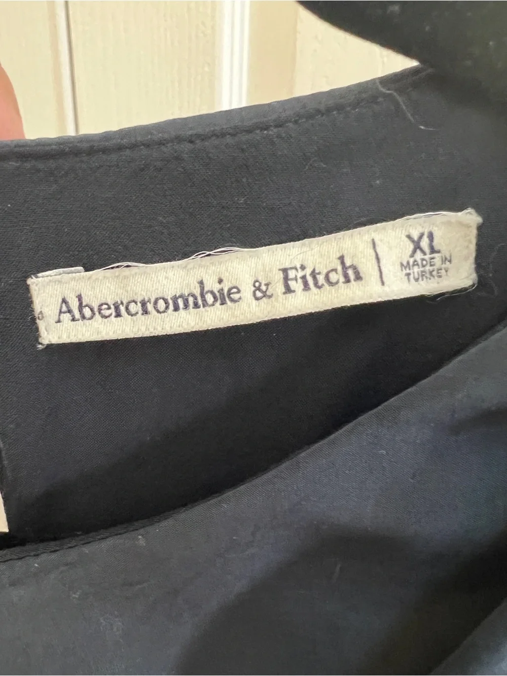 Abercrombie & Fitch Slate Black Draped Maxi Dress XL Quiet Luxury Clean Girl